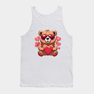 Beary Love: Sweetheart Sunglasses Collection Tank Top